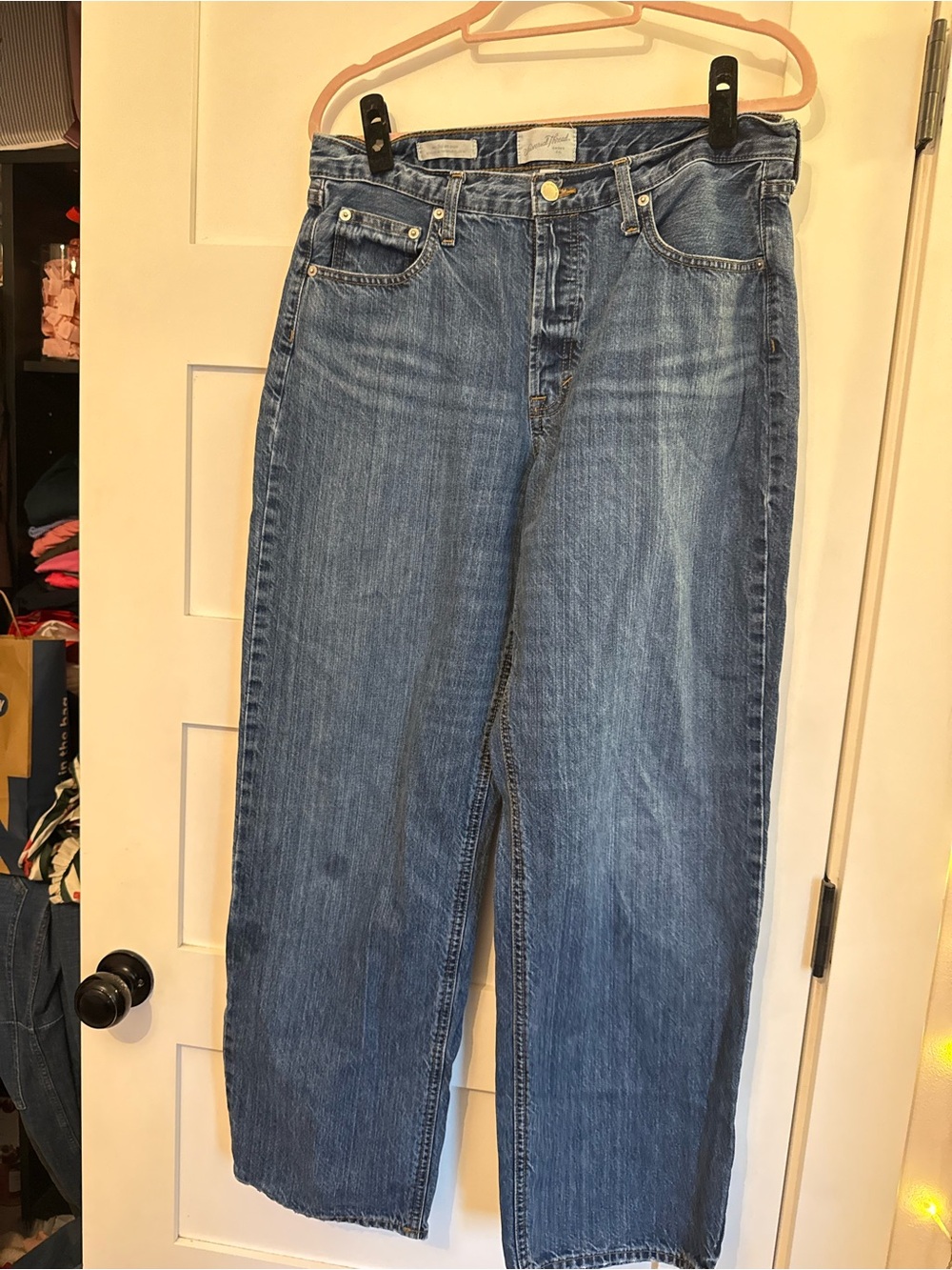 Universal Thread Blue Denim Button-Fly Jeans